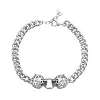 Серебряный браслет CatalogSilver с фианитами, емаллю, вес изделия 16,31 гр (2145271) 1720 размер