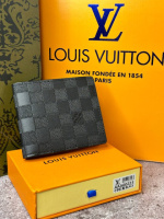 Мужской кожаный кошелек Louis Vuitton Multiple Damier Infini  k028