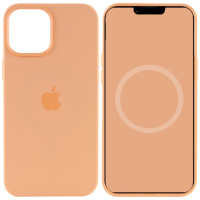 Чохол для Apple iPhone 12 Pro / 12 (6.1«») - Silicone case (AAA) full with Magsafe and Animation (Помаранчевий / Cantaloupe) - купити в SmartEra.ua