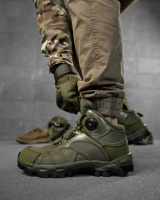 Тактичні черевики на автошнурівці олива ВТ7982