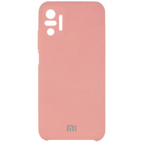 Чохол Silicone Cover Full Camera (AAA) для Xiaomi Redmi Note 10 Pro / 10 Pro Max (рожевий / Pink) - купити в SmartEra.ua