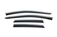 Ветровики с хромированным молдингом Niken Luxury (4 шт) для Volkswagen ID.7 2023- гг