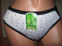 Труси жіночий Timanni бамбук попереду вставка в сердечках розмір M/L (44-46) чорні