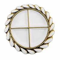 Менажниця порцелянова на 4 секцій для закусок 26х26 см SX35-3