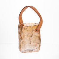 Ваза сумочка с ручкой 12×8.5×16 (см) декоративная Коричневый HP-19-154-1