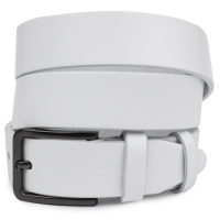 Гладкий строгий ремень унисекс Vintage 20714 Белый