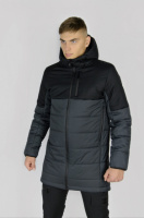 Демисезонная Куртка «Fusion» бренда Intruder черная - серая