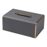 Салфетница из эко кожи 21.5х13х9 см органайзер для кафе и ресторанов Серый HP-3-203G