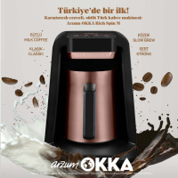 ✔️SALE! Кавоварка Arzum OKKA Rich Spin Bakır міксер для молока, чаша зі сталі