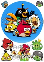 Вафельные картинки на тему: Angry birds