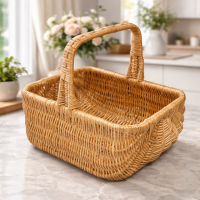 Кошик «Голендер» 1 шт. 36x27x18 см плетений з натуральної лози для Великодня пасхальна корзина