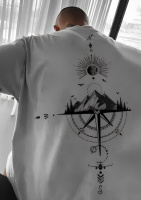 Футболка з ДТФ принтом - Білий - 57-493