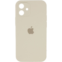 Чохол Silicone Case Square Full Camera Protective (AA) Apple iPhone 11 (6.1«), Бежевий / Antigue White - купити в SmartEra.ua