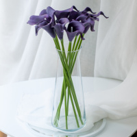 Калла на ножке искусственная В-21 см Упаковка 10 шт. Цвет: фиолетовый