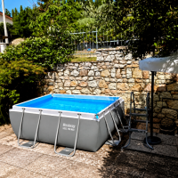 Bestway 56629 (282×196×84 см) каркасний басейн прямокутний Power Steel Pool Set сірий з фільтр насосом 1250 л/год