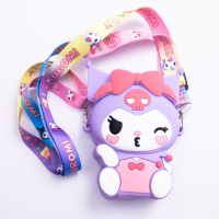 Детская силиконовая сумочка-кошелёк 15*10*3 см Фиолетовый HP-55-6V