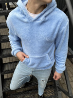 Блакитне махрове худі