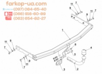 Тягово-сцепное устройство (фаркоп) Seat Altea XL (2006-2015)