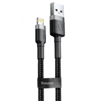 Дата кабель Baseus Cafule Lightning Cable 2.4A (1m) (CALKLF-B) (Сірий/Чорний) - купити в SmartEra.ua