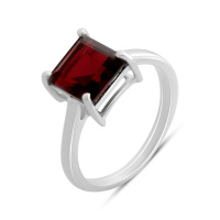 Серебряное кольцо CatalogSilver с натуральным гранатом 2.142ct, вес изделия 2,82 гр (2181583) 18.5 размер