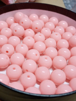 Акриловые бусины/ 14 мм/ нежно розовый/ 1 шт