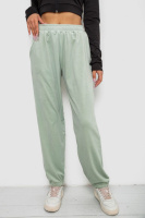 Спортивні штани жіночі велюрові, колір м'ятний, 238R58646