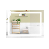 Дзеркало Lidz Kubis (KU1) 900х700 з LED-підсвічуванням Touch, з антизапотіванням, з димером, рег. яскравостіLD78LF9049070