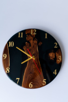 Годинник  з дерева та епоксидної смоли ручної роботи  Древо і Смола 35 см