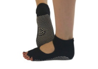 Шкарпетки для йоги відкриті нековзні RAO чорні