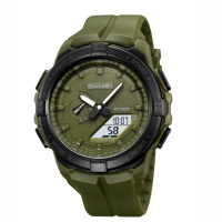Чоловічий тактичний годинник Skmei 2583AG Army Green зі стрілково-електронним циферблатом