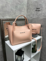 АКЦІЯ. Пудра —  комплект сумка + клатч — на блискавці, зі знімним ременем у комплекті (2010)