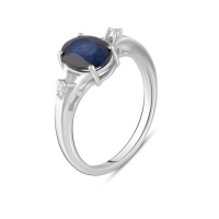 Серебряное кольцо CatalogSilver с натуральным сапфиром 2.575ct, вес изделия 3,05 гр (2104803) 18.5 размер