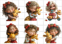Цукрові картинки Girl (12 варіантів)