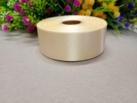 Атласная лента/ 2,5 см/ 23 метра/ бежевый