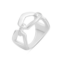 Серебряное кольцо CatalogSilver с фианитами, вес изделия 5,3 гр (2161875) 18 размер