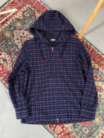 Сорочка Kiton синя клітка з капюшоном p049