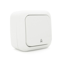 Кнопка звонка ViKO Palmiye наружного монтажа, влагозащищенный IP54, AC:110-250V, 10A, White