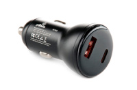 Автомобильное зарядное устройство 12 Atelie USB/Tipe-C x 5V x 3A черный (951808)