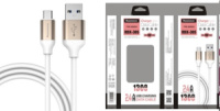 Кабель USB/TYPE-C REDDAX RDX-305 круглий із TPE пластику (1,3 м) BLACK