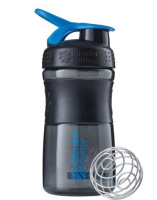 Шейкер спортивний (пляшка) BlenderBottle SportMixer Flip 20oz/590ml Black/Cyan