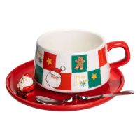 Новогодний рождественский фарфоровый набор «Праздничное утро» 250 мл Yiwu FM-CS-10C