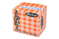 Серветка паперова Malvar «КЛІТИНКИ» (100шт) (7530120Т)