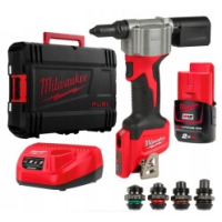 Заклепочник акумуляторний MILWAUKEE M12 BPRT-201X (1акум.12В 2Аг/зарядний C12 C/кейс)