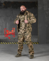 Тактичний костюм defender піксель + футболка піксель ВТ6593