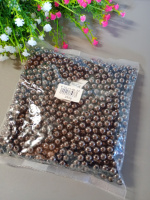 Пластиковые люкс бусины/ 8 мм / никель/ 250 грам