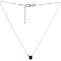 Серебряное колье CatalogSilver с натуральным рубином 0.71ct, вес изделия 2,26 гр (2126645) 450480 размер