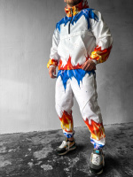 Костюм плащівка принт анорак штани капюшон