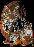Схема для вышивки Тигрица - мать