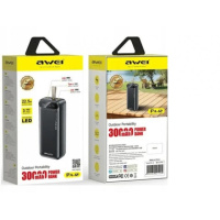 Внешний аккумулятор Power bank Awei PA12 30000mAh PD22,5W+быстрая зарядка батарея зарядка Черный