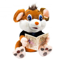 М'яка іграшка Мишеня казкар аудіо-казки, озвучене українською.Коричневий